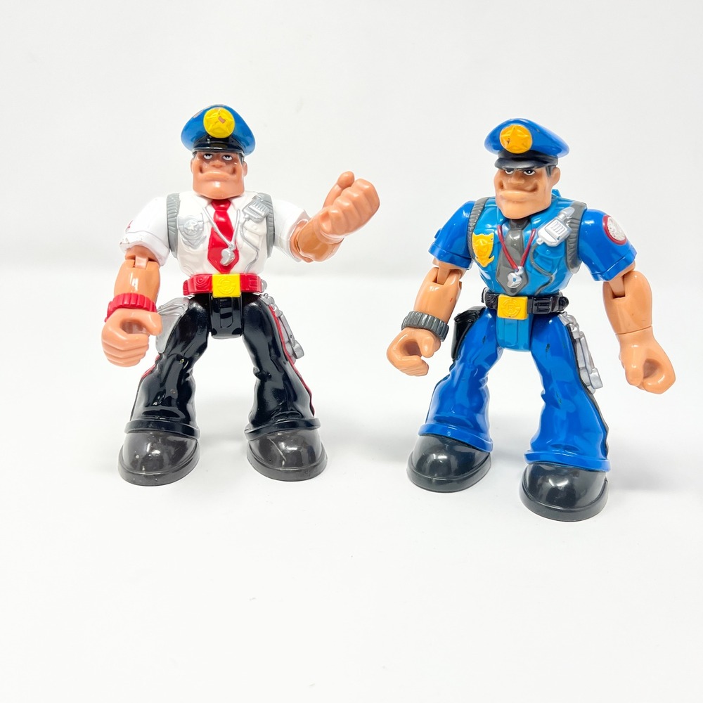 Fisher-Price Rescue Heroes Police Officer Action Figures Billy Blazes Set of 2